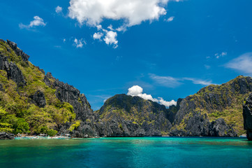 Seascapes seaviews of El Nido islands during boattrips