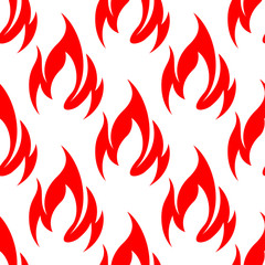 Red fire flames seamless pattern background