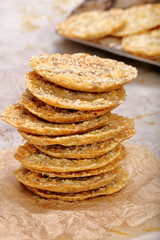 Sesame shortbread biscuits