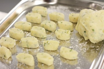 making Italian gnochi