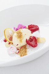 panna cotta fruit dessert