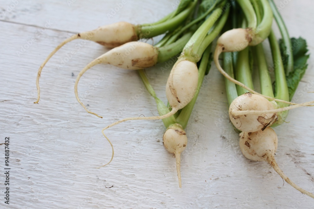 Wall mural baby turnips