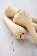 fresh harvested parsnips