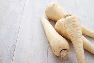 fresh harvested parsnips