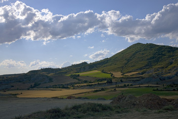 Beautiful valley in Aragon, in the Pyrenees Mountains, Province of Huesca, Spain
