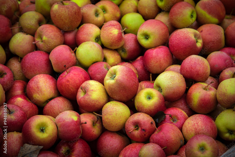 Wall mural apples in the market