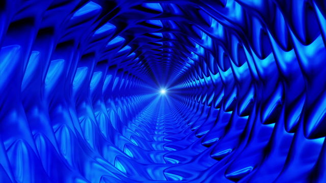 Broadcast Endless Hi-Tech Tunnel, Blue, Industrial, Loopable, HD