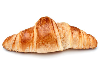 Croissant or  crescent roll isolated on white background cutout