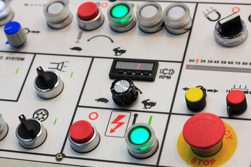control panel of turning machining center