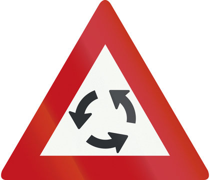 Netherlands road sign J9 - Traffic circle