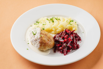 cutlet with mashed potato