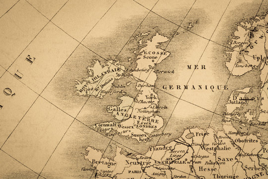 アンティークの世界地図　イギリス