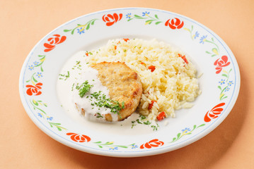 rice with cutlet