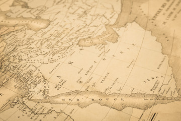 アンティークの世界地図　紅海