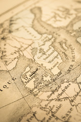アンティークの世界地図　北欧