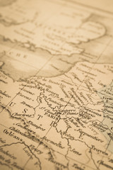 アンティークの世界地図　フランス
