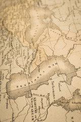 アンティークの世界地図　カスピ海