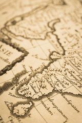 アンティークの世界地図　インド