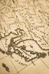 アンティークの世界地図　マレー半島