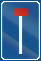 Netherlands road sign L8 - No through road for vehicles