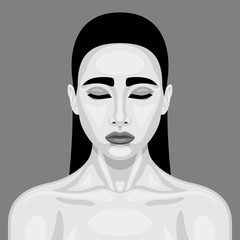 Retro sleeping Vampire Woman