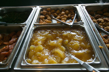 Hot apples in buffet in Eastern Shore, Maryland