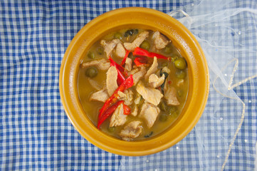 Green pork Curry , Thai cuisine