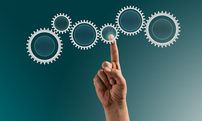 Gears mechanism. Concept image