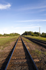 Fototapeta na wymiar laying small railway