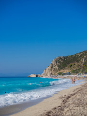 Fototapeta na wymiar Kathisma Beach, Lefkada Island in Ionian Sea