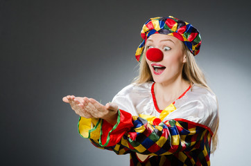 Clown in the funny concept
