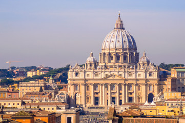 Fototapeta na wymiar St Peter's basilica in Vatican, Rome