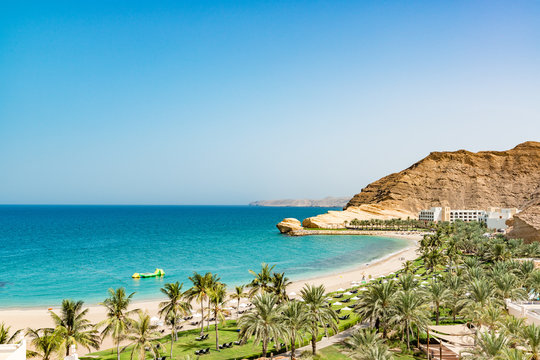 Omani Coast Landscape in Muscat, Oman. It is located east of Muscat.