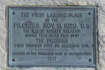 First landing spot of the Pilgrims, Provincetown, Cape Cod, Massachusetts - obrazy, fototapety, plakaty