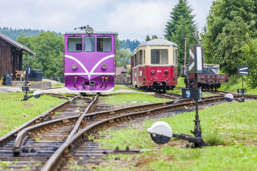 Naklejka premium narrow gauge railway, Nova Bystrice, Czech Republic