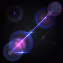 Obraz premium Lens flares star lights, glow