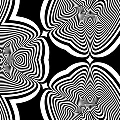 Pattern With Optical Illusion. Abstract Background. Optical Art.