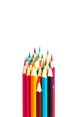Color pencils isolated on white background