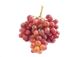 Red grape isolated on white background with copy space