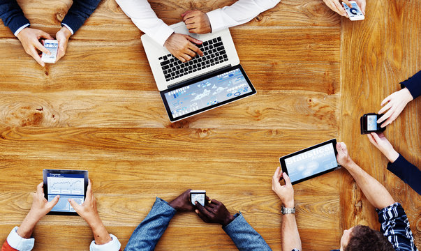 Business People Working with Technology Concept