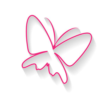 Vector sign Butterfly. Spa, yoga and relax concept