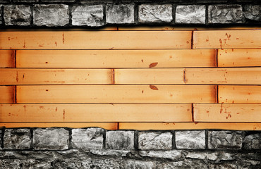 bamboo board on stone background