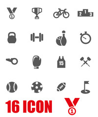 Vector grey sport icon set. Sport Icon Object, Sport Icon Picture, Sport Icon Image