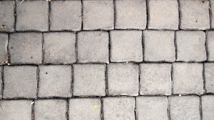 pavement Background of grey cobble stones