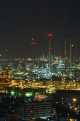 Fototapeta na wymiar asia petrochemical industrial plant