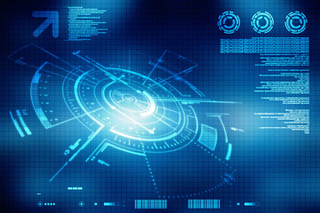 Background conceptual image of digital 3d icons