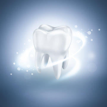 shining white tooth