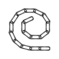 chain links in spiral