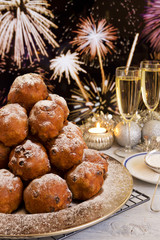 Dutch New Year's Eve with oliebollen, a traditional pastry