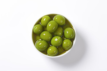 Green olives in oil